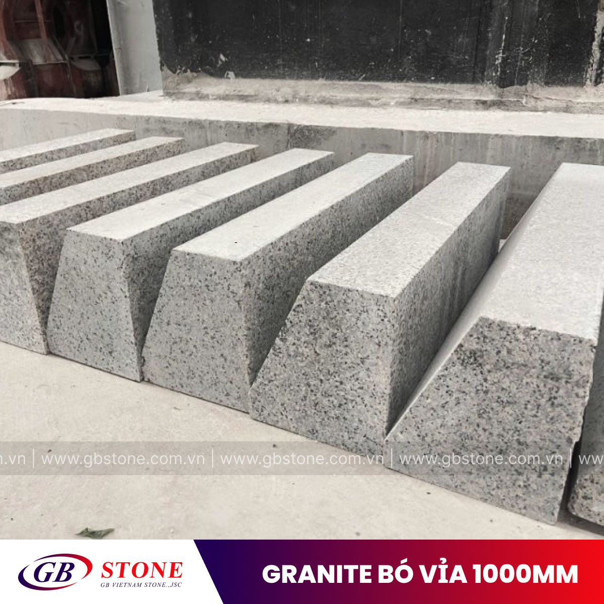 Đá granite bó vỉa dài