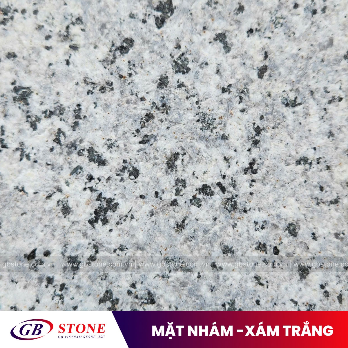Đá granite mặt khò nhám - xám trắng