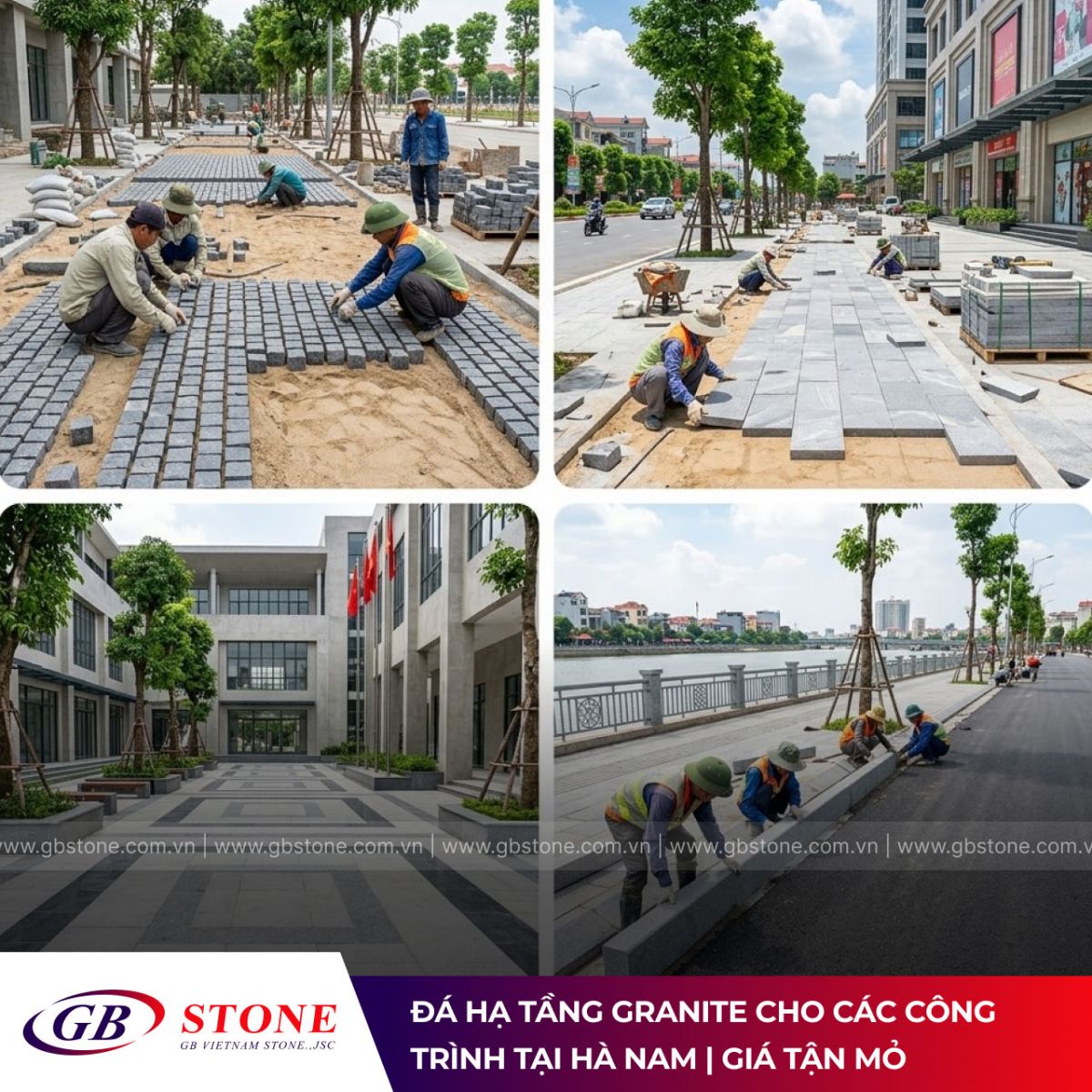 Đá hạ tầng granite tại công trình Hà Nam