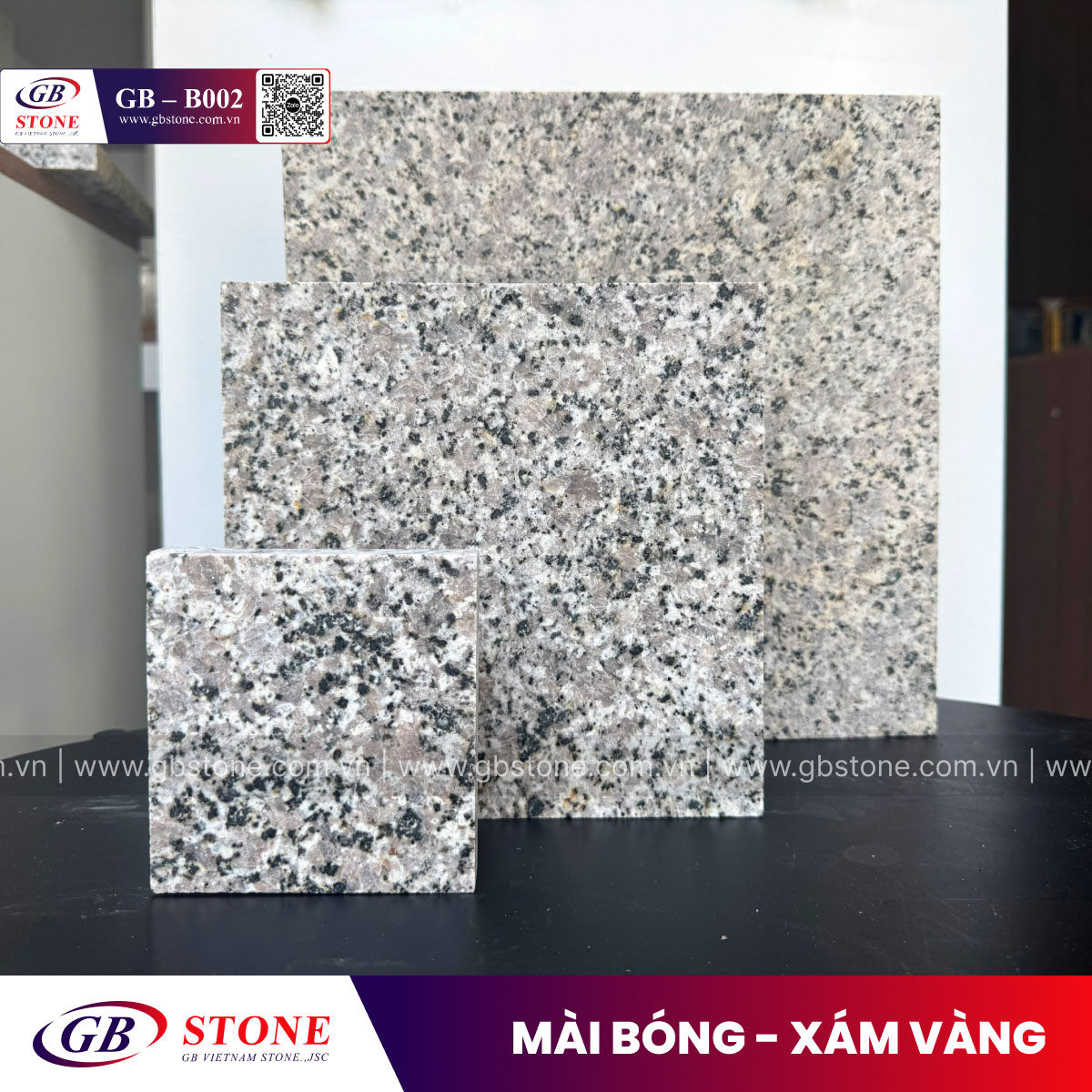 Đá granite mài bóng xám vàng